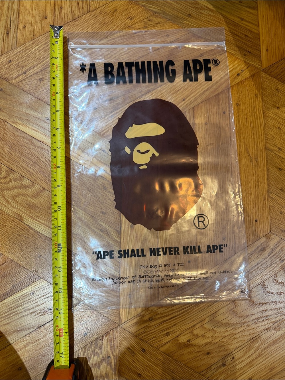 Authentic Bape A Bathing Ape clear bag